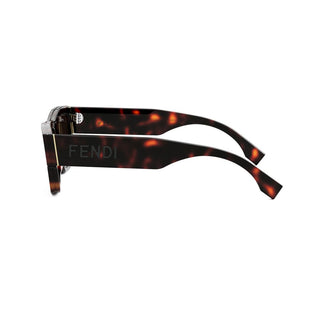 FENDI FE40118I men Havana Rectangle Sunglasses