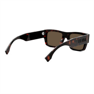 FENDI FE40118I men Havana Rectangle Sunglasses