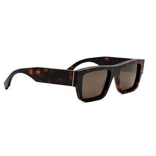 FENDI FE40118I men Havana Rectangle Sunglasses