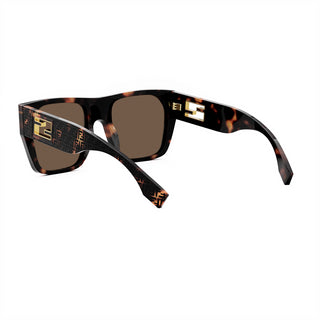 FENDI FE40124I women Havana Squared Sunglasses