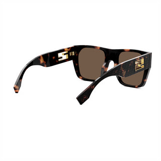 FENDI FE40124I women Havana Squared Sunglasses