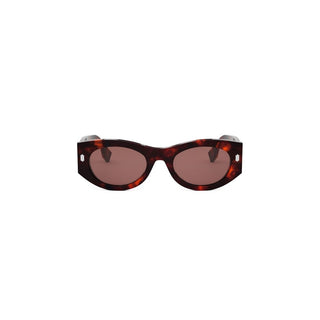 FENDI FE40125I women Havana Oval Sunglasses