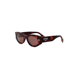 FENDI FE40125I women Havana Oval Sunglasses