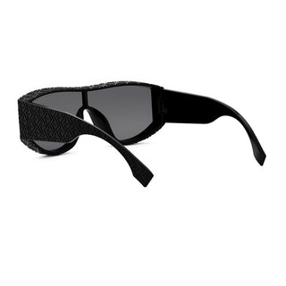 FENDI FE40128I men Black Shield Sunglasses