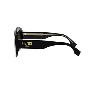 FENDI FE40137I women Black Round Sunglasses