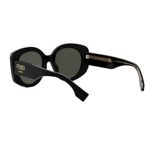 FENDI FE40137I women Black Round Sunglasses