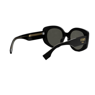 FENDI FE40137I women Black Round Sunglasses