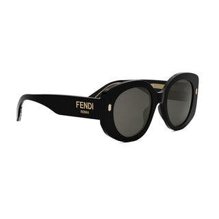 FENDI FE40137I women Black Round Sunglasses