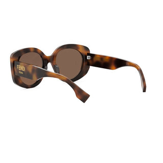 FENDI FE40137I women Havana Round Sunglasses