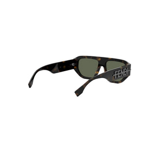 FENDI FE40142I men Havana Squared Sunglasses