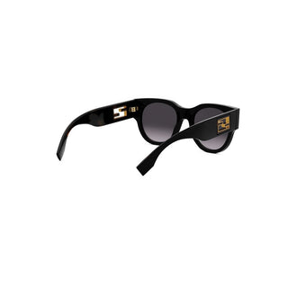 FENDI FE40147I women Black Round Sunglasses