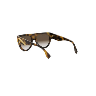 FENDI FE40150I women Havana Geometric Sunglasses