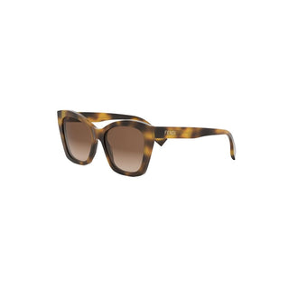 FENDI FE40151I women Havana Squared Sunglasses