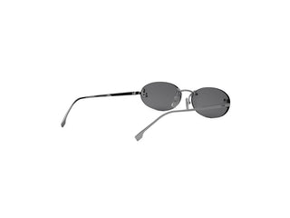 FENDI FE4075US women Ruthenium Oval Sunglasses