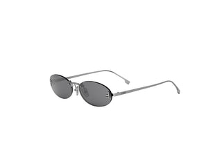 FENDI FE4075US women Ruthenium Oval Sunglasses