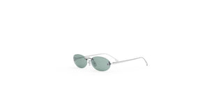 Fendi Fendi First Crystal Fe4075us Women Silver Oval Sunglasses