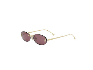 FENDI FE4075US women Yellow Oval Sunglasses