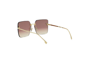 FENDI Fendi First Crystal FE4082US women Gold Squared Sunglasses