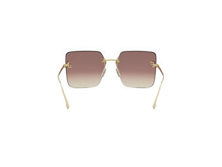 FENDI Fendi First Crystal FE4082US women Gold Squared Sunglasses