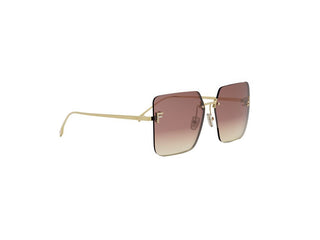 FENDI Fendi First Crystal FE4082US women Gold Squared Sunglasses