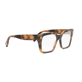 FENDI FE50085I women Havana Squared Eyeglasses