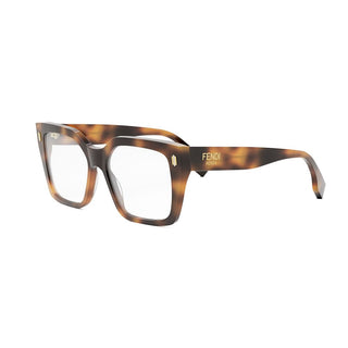 FENDI FE50085I women Havana Squared Eyeglasses