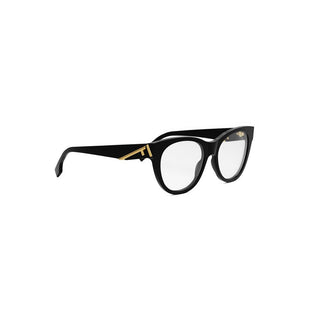 FENDI FE50101I women Black Round Eyeglasses