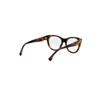 FENDI FE50101I women Havana Round Eyeglasses