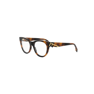 FENDI FE50101I women Havana Round Eyeglasses