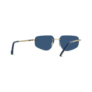 FRED Chain FG40074U men Gold Geometric Sunglasses