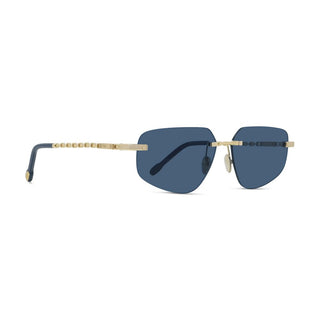 FRED Chain FG40074U men Gold Geometric Sunglasses