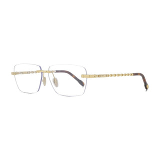 FRED FG50059U men Gold Rectangle Eyeglasses