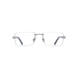 FRED FG50073U men Silver Rectangle Eyeglasses