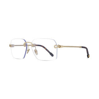 FRED Manille & Cable FG50075U men Gold Rectangle Eyeglasses