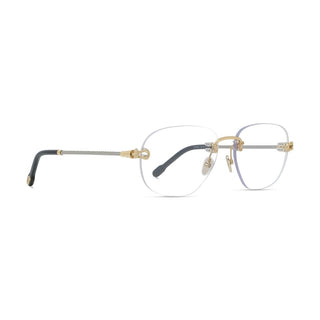 FRED Manille & Cable FG50080U men Gold Geometric Eyeglasses