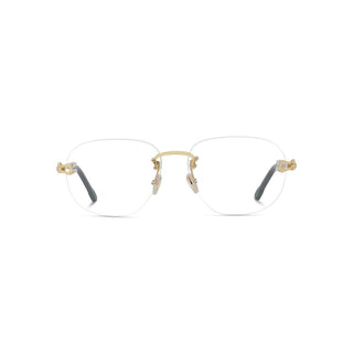 FRED Manille & Cable FG50080U men Gold Geometric Eyeglasses