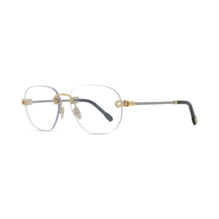 FRED Manille & Cable FG50080U men Gold Geometric Eyeglasses