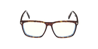 Tom Ford FT5959-B men Havana Squared Eyeglasses