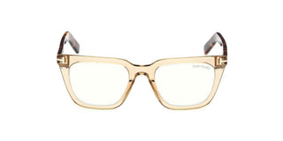 Tom Ford FT5963-B men Brown Squared Eyeglasses