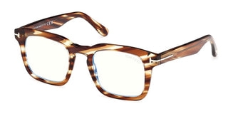 Tom Ford FT6025-B unisex Havana Squared Eyeglasses