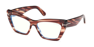 Tom Ford FT6026-B women Havana Cat Eye Eyeglasses