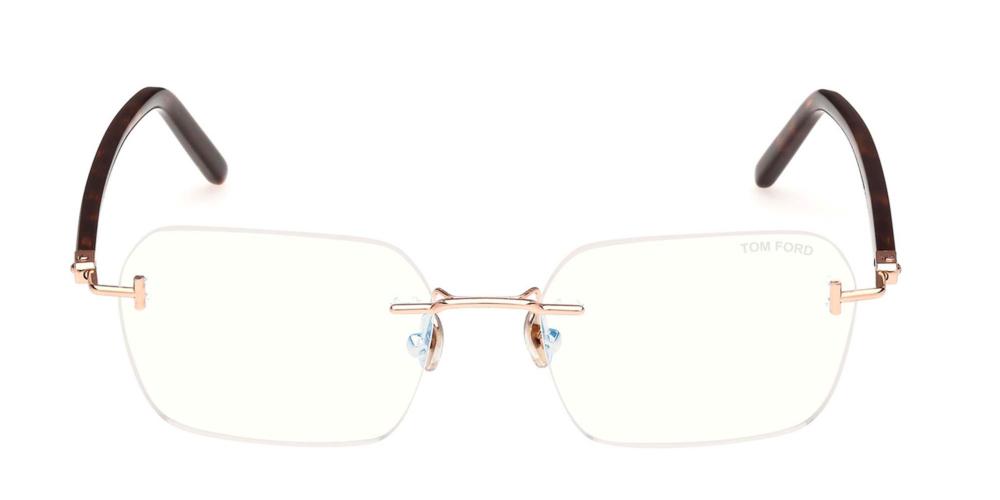 Tom Ford FT 5934 B BLUE BLOCK men Gold Geometric Eyeglasses Otticanet US