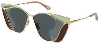 Chloé GEMMA CH0049S women Gold Geometric Sunglasses