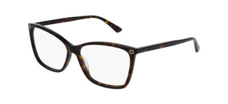 Gucci GG0025O women Havana Butterfly Eyeglasses