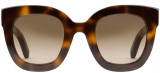 Gucci GG0208S women Havana Butterfly Sunglasses