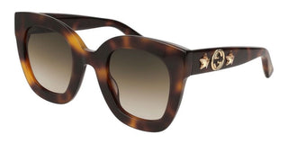 Gucci GG0208S women Havana Butterfly Sunglasses