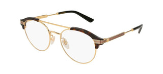 Gucci GG0289O men Havana Round Eyeglasses