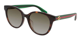 Gucci GG0702SKN women Havana Round Sunglasses