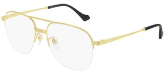 Gucci GG0745O men Gold Pilot Eyeglasses