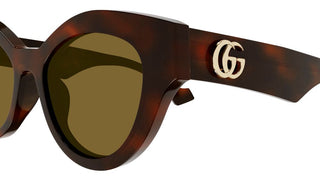 Gucci GG0957S women Havana Cat Eye Sunglasses